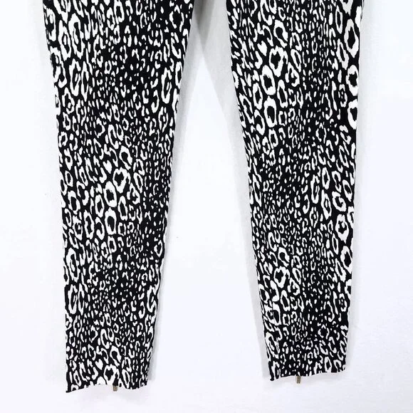 Guess By Marciano Pants Size 4 Animal Cheetah Print Zip Ankle 28" Inseam - Picture 11 of 15